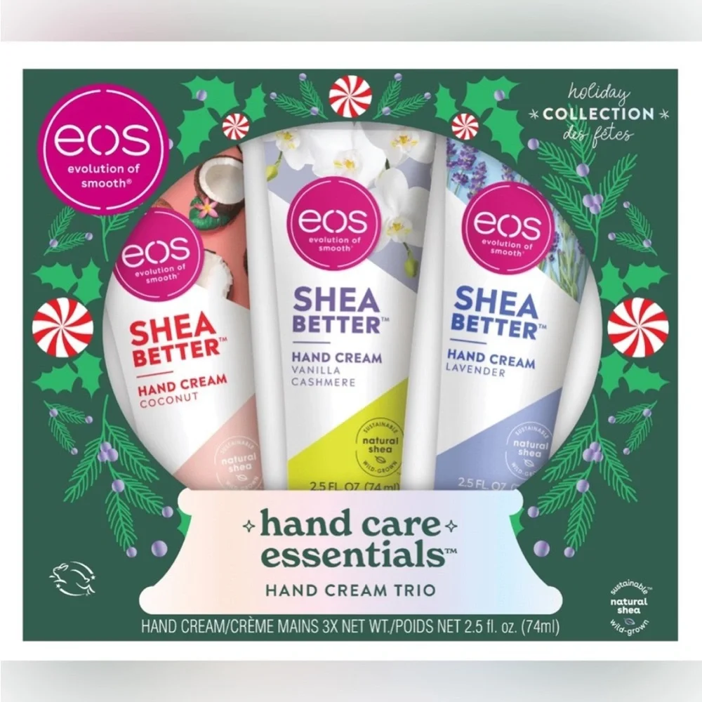 🆕 EOS Hand Care Essentials, Hand Cream Trio Coconut, Vanilla Cashmere & Lavender
